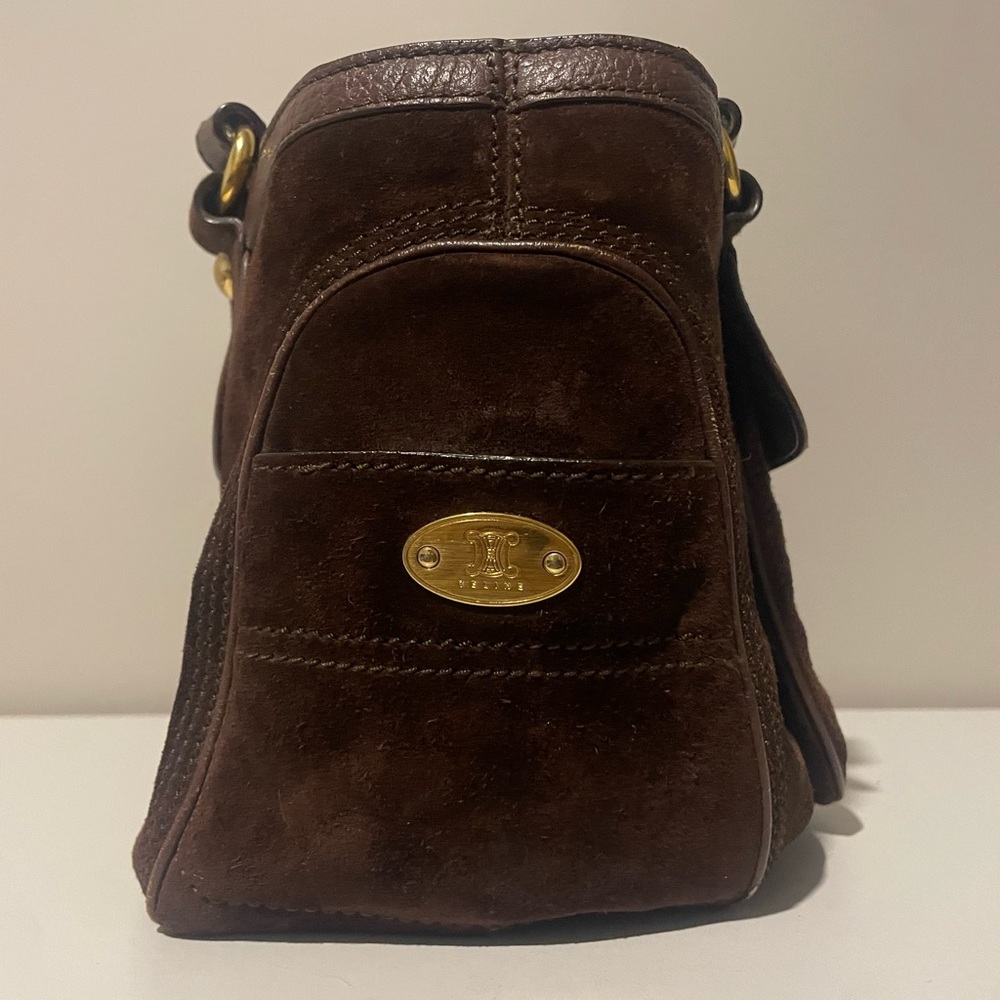 Celine Boogie Bag Brown Suede Leather Handbag - Picture 6 of 15